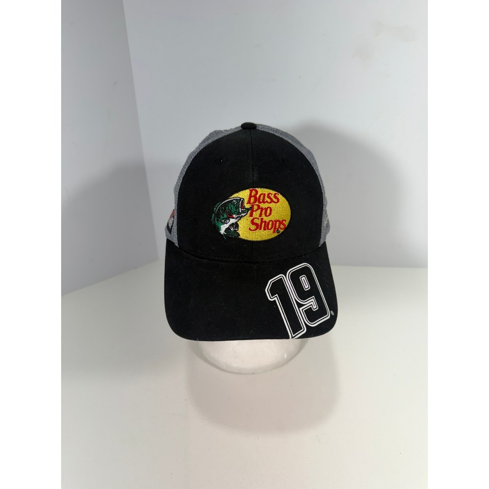 NASCAR Martin Truex Jr 19 Bass Pro Shops Joe Gibbs Racing Trucker Hat Black Grey